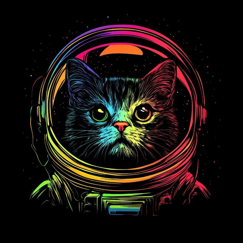 Lutige Astronaut Katze
