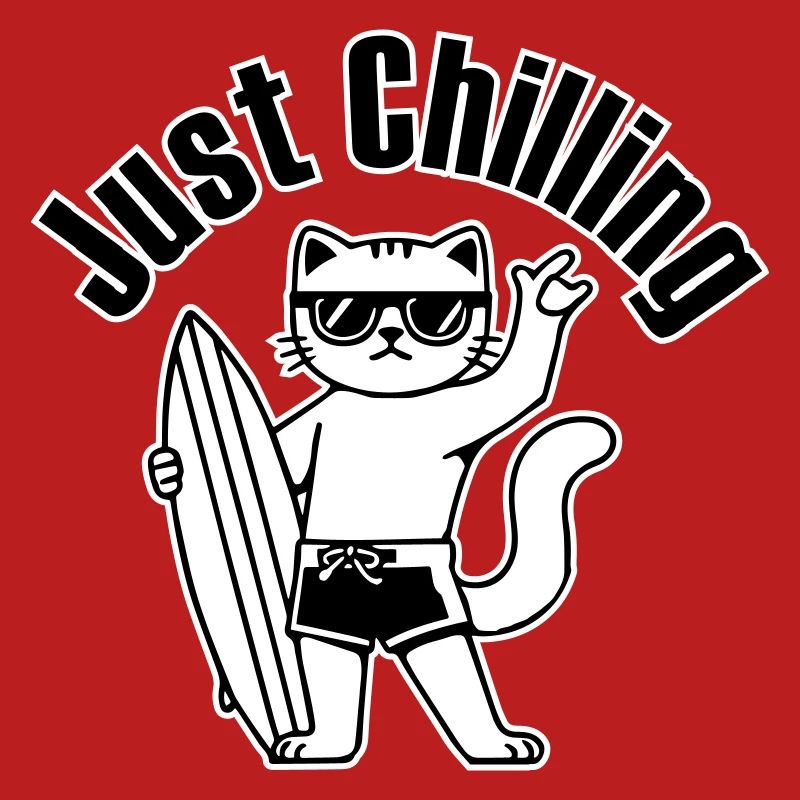 Chat surfeur - Design « Just Chilling »