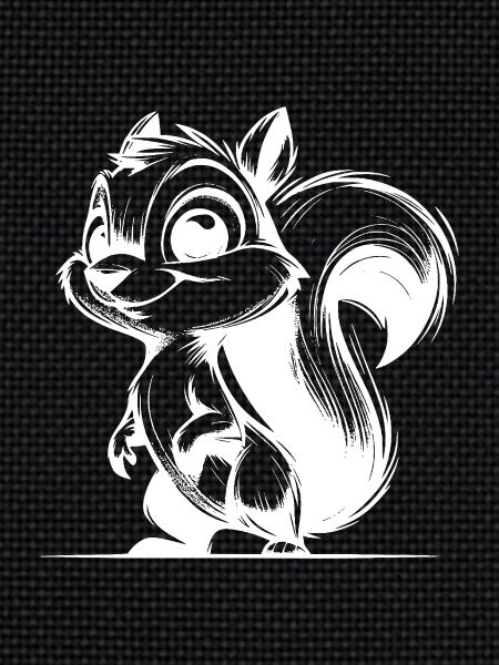 Grinning little baby squirrel