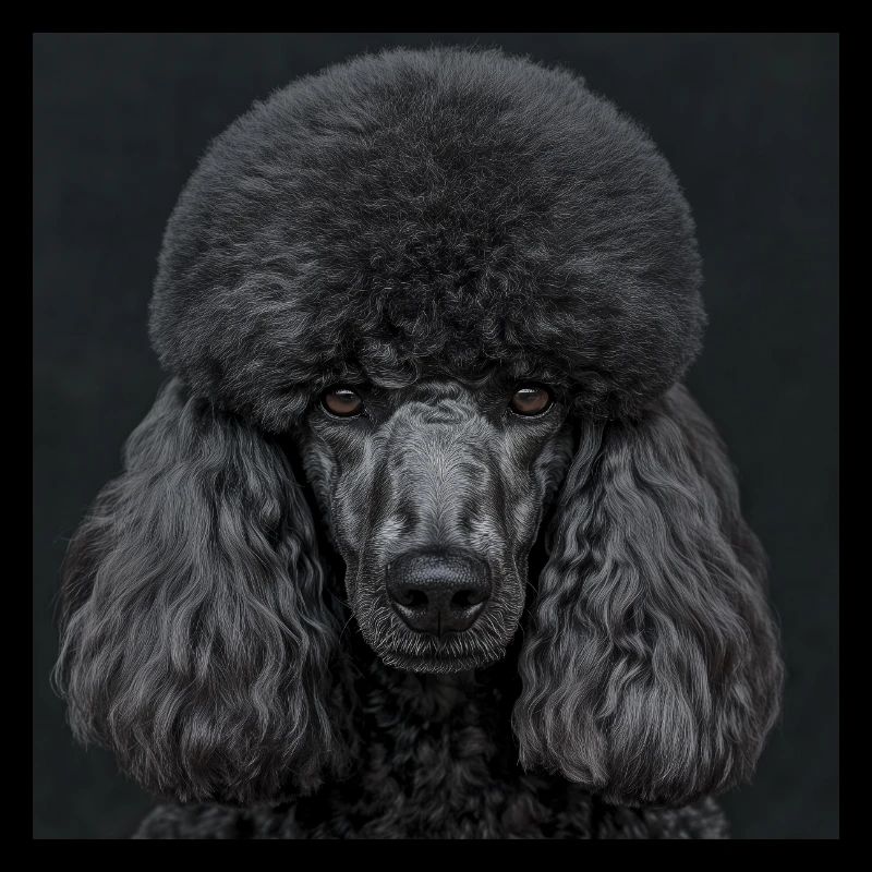 Animaux noirs - Caniche noir