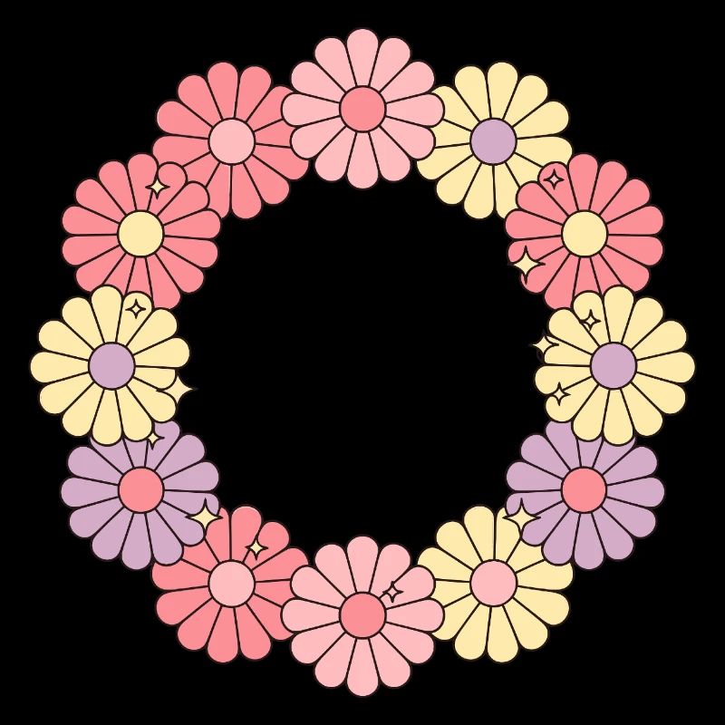 Couronne de fleurs vibrantes