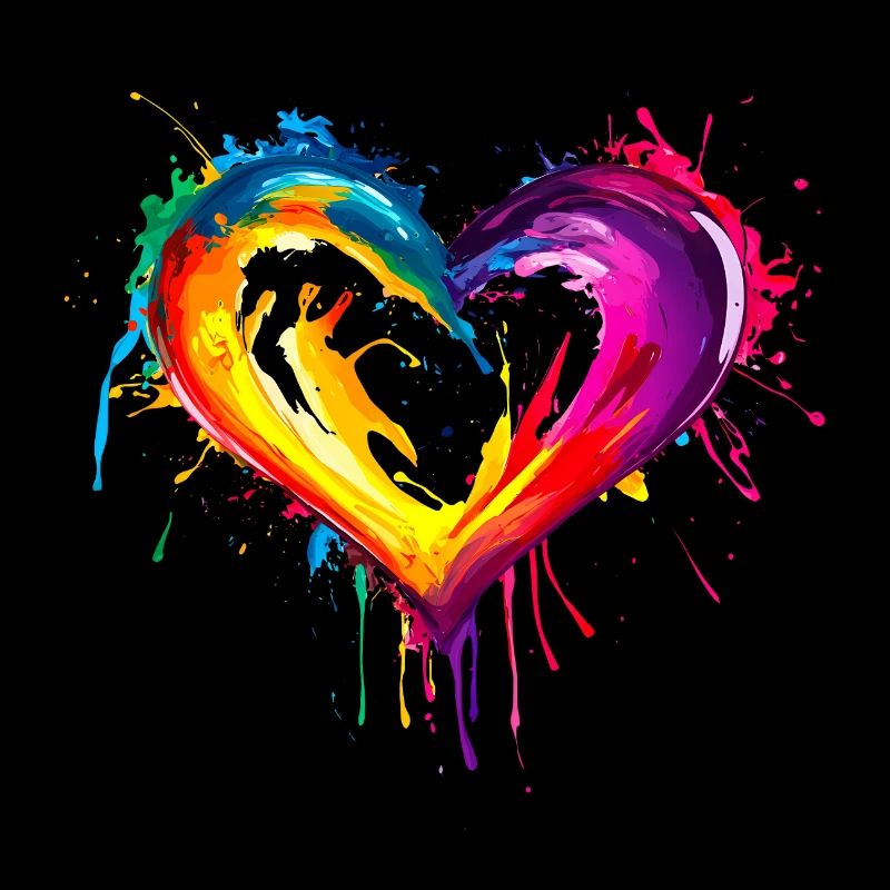 Regenbogen Herz