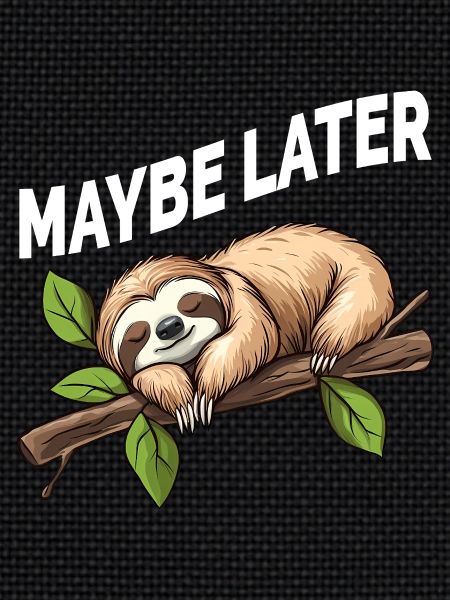 Funny Sloth Maybe Later