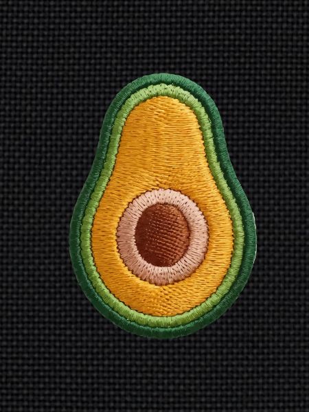 Embroidered avocado