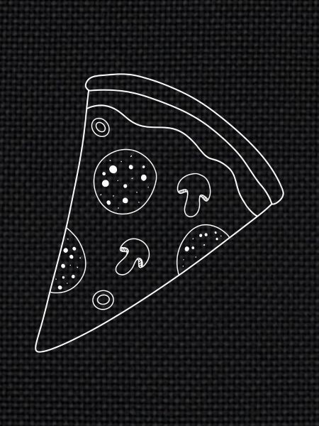 white pizza silhouette