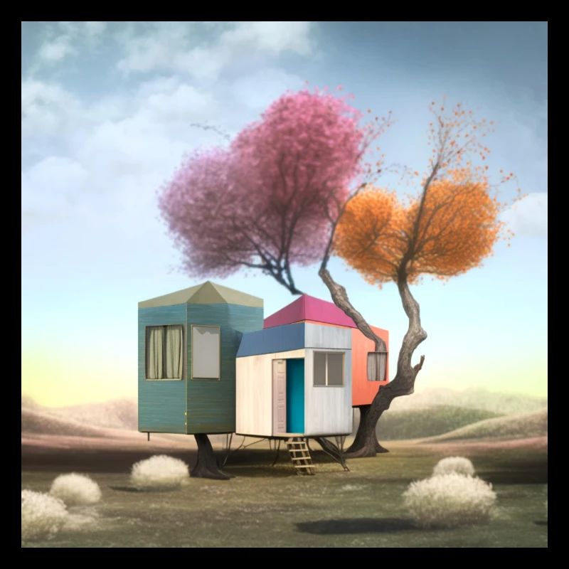 small haunted treehouse solitude surreal