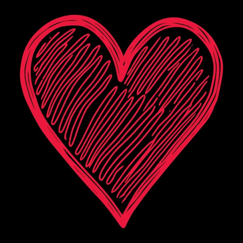 Süßes Herz Hand Gezeichnet