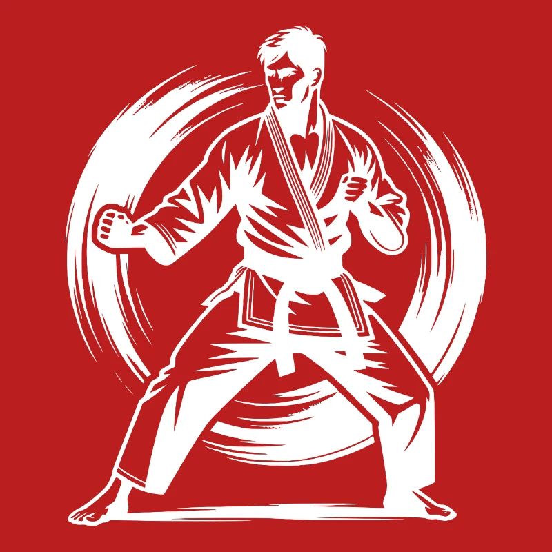 Perfekte Karate Pose meisterhafte Kampfkunst