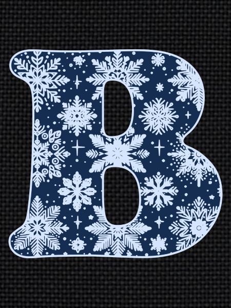 Letter B Snowflakes