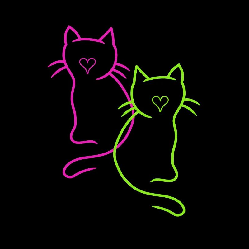 Retro Katzen Herz