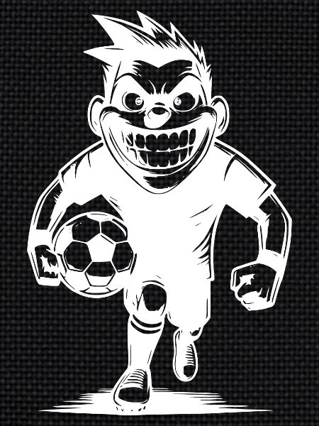 Funny referee with ball