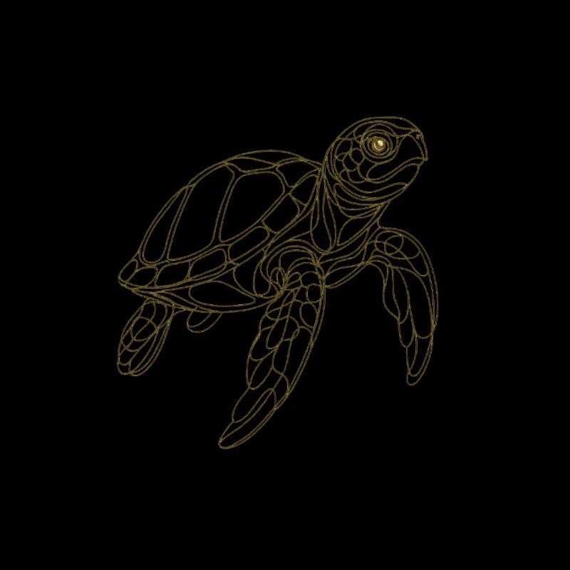 Simple Filigree Turtle