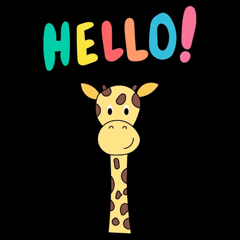 Giraffe sagt Hello – Tierisch süßes Motiv