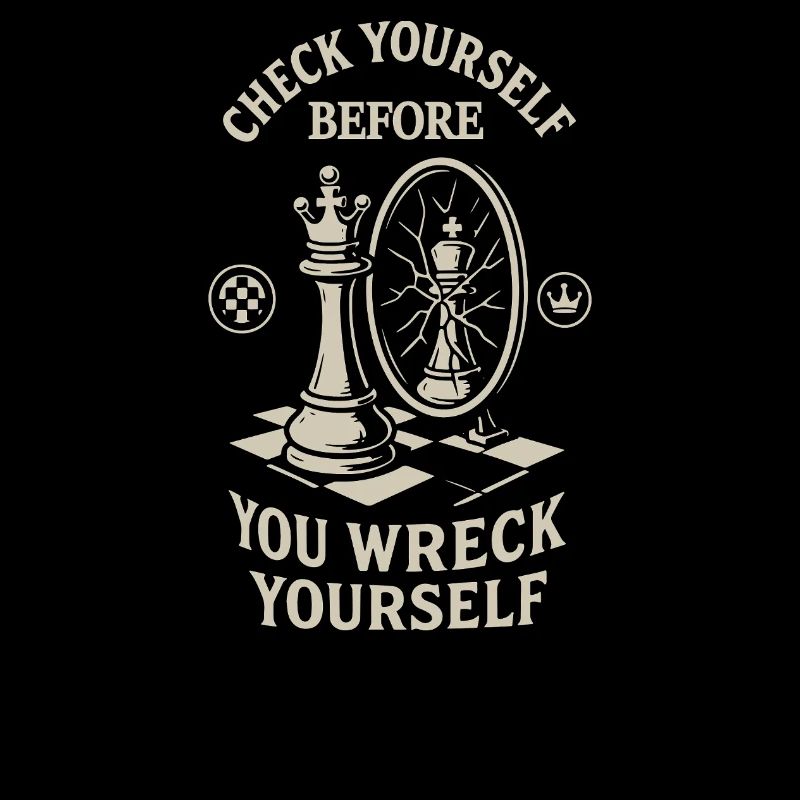 Chess Player Check Yourself Funny Saying