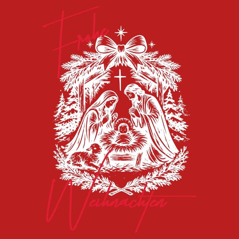 Weihnachtskrippe Schwarz Weiß