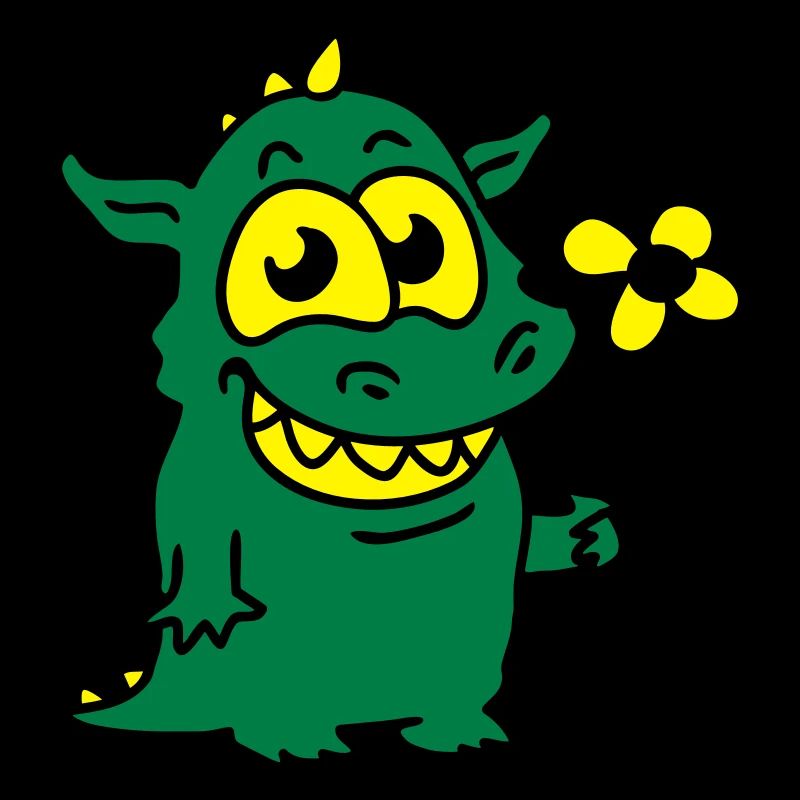 Drache mit Blume