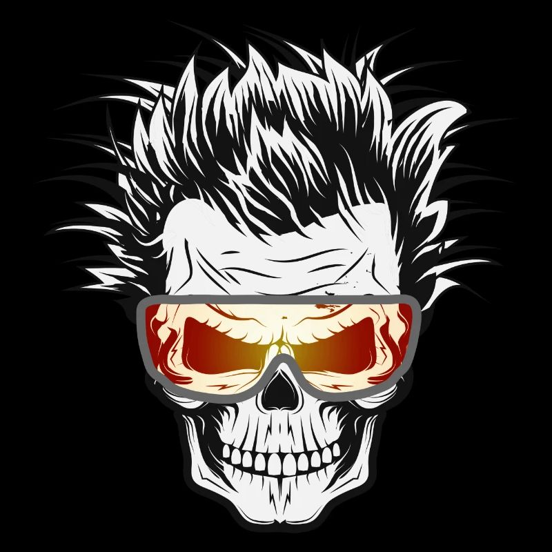 Skull als Wissenschaftler mit Laborbrille