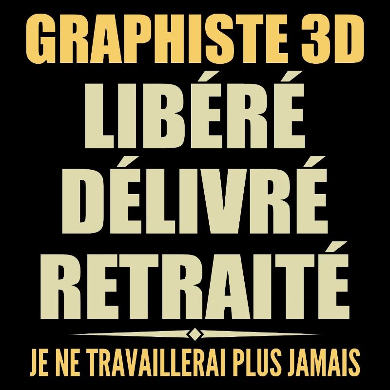 3D-Grafikdesigner feiert den Ruhestand mit Humor