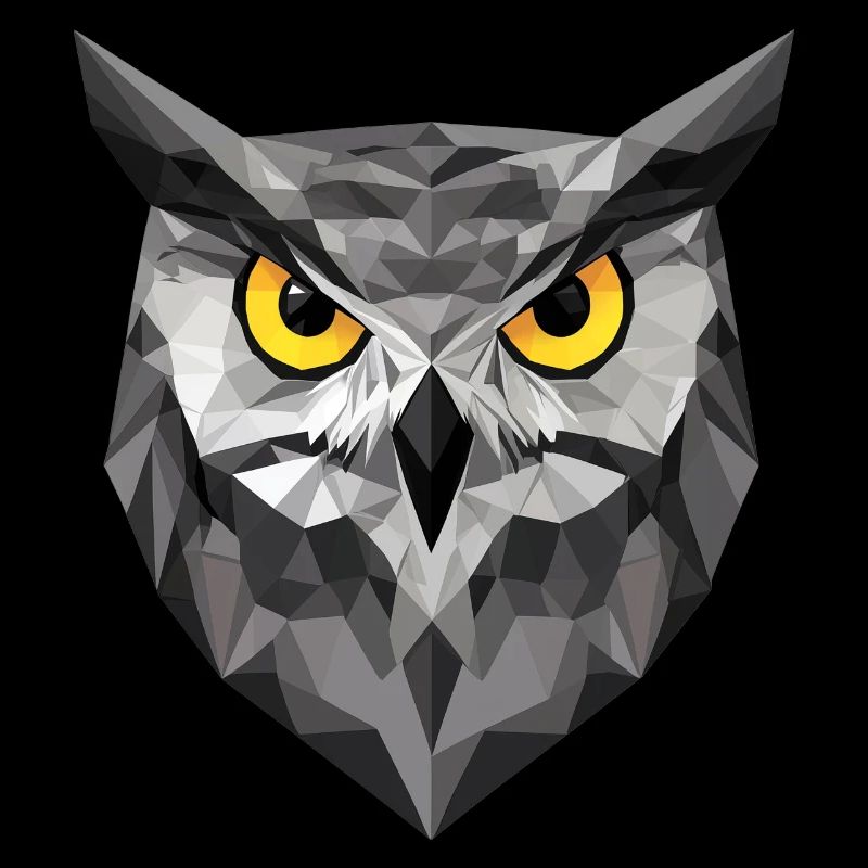 Low Poly Eule – modernes Design für Schlaue