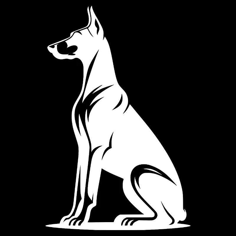 Noble Doberman Tatouage Chiens Silhouette