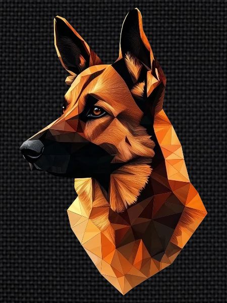 Berger Allemand Low Poly Design