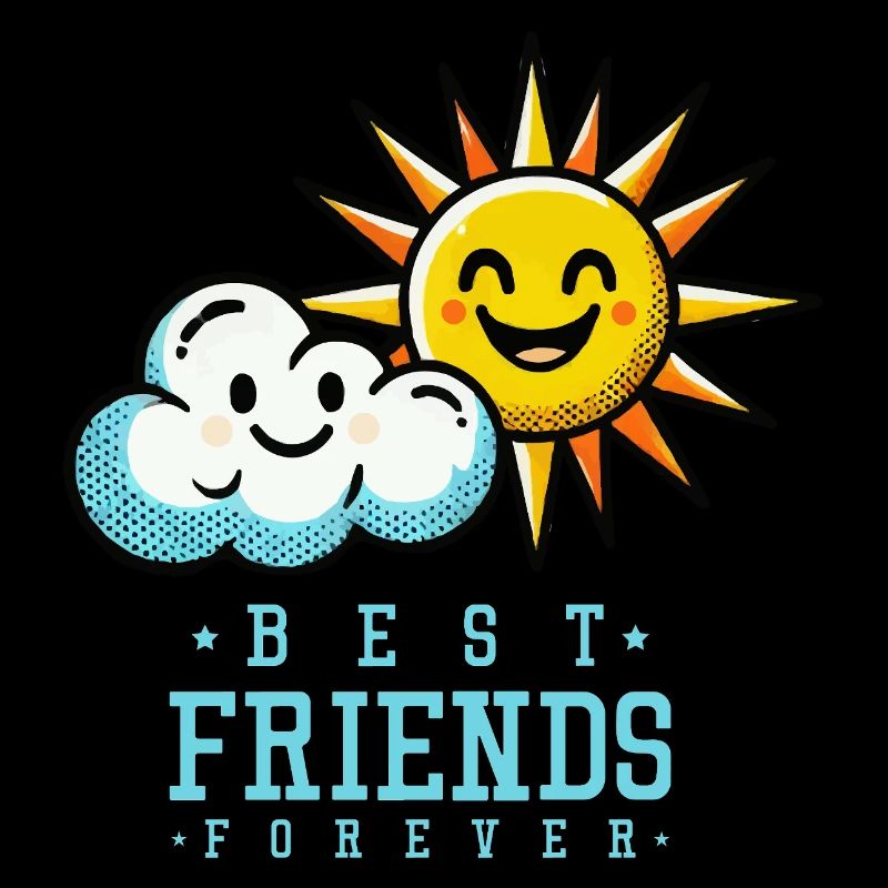 Soleil des nuages Meilleurs amis