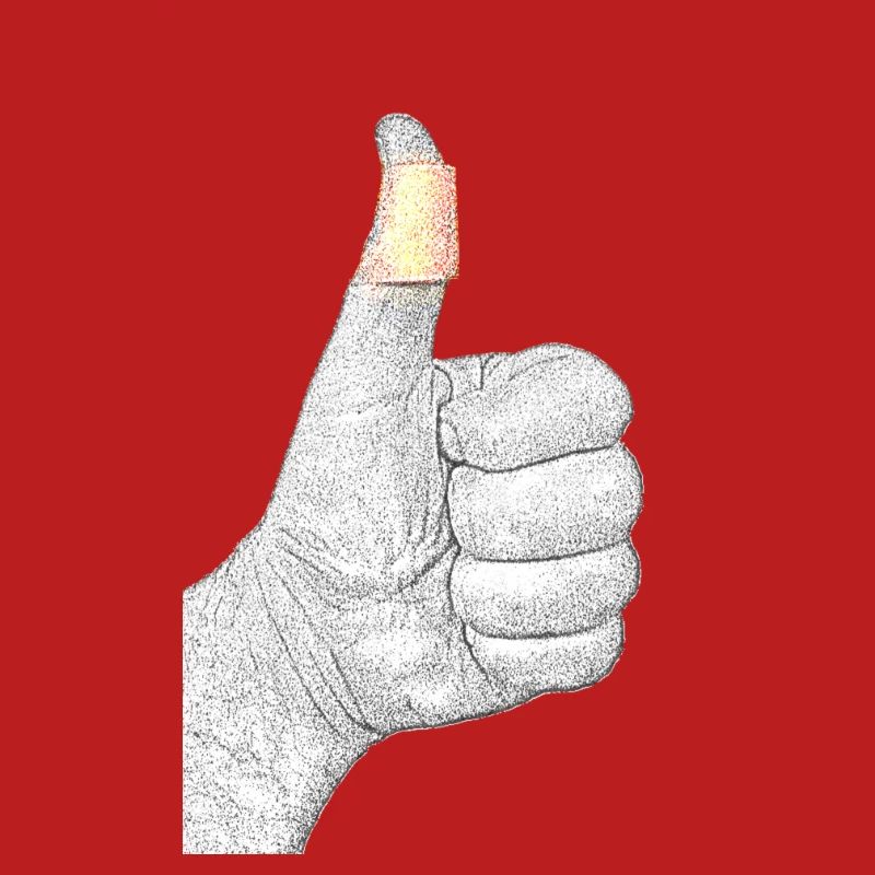 Hand mit Pflaster