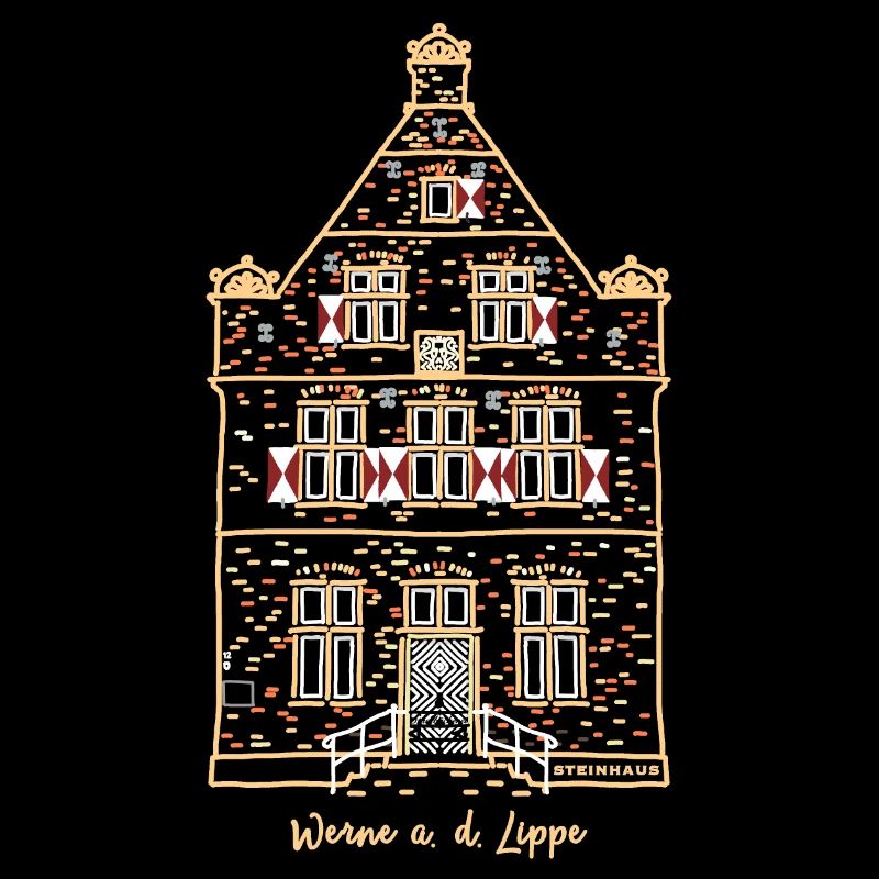 Werne, iconic first stone house, Unna district