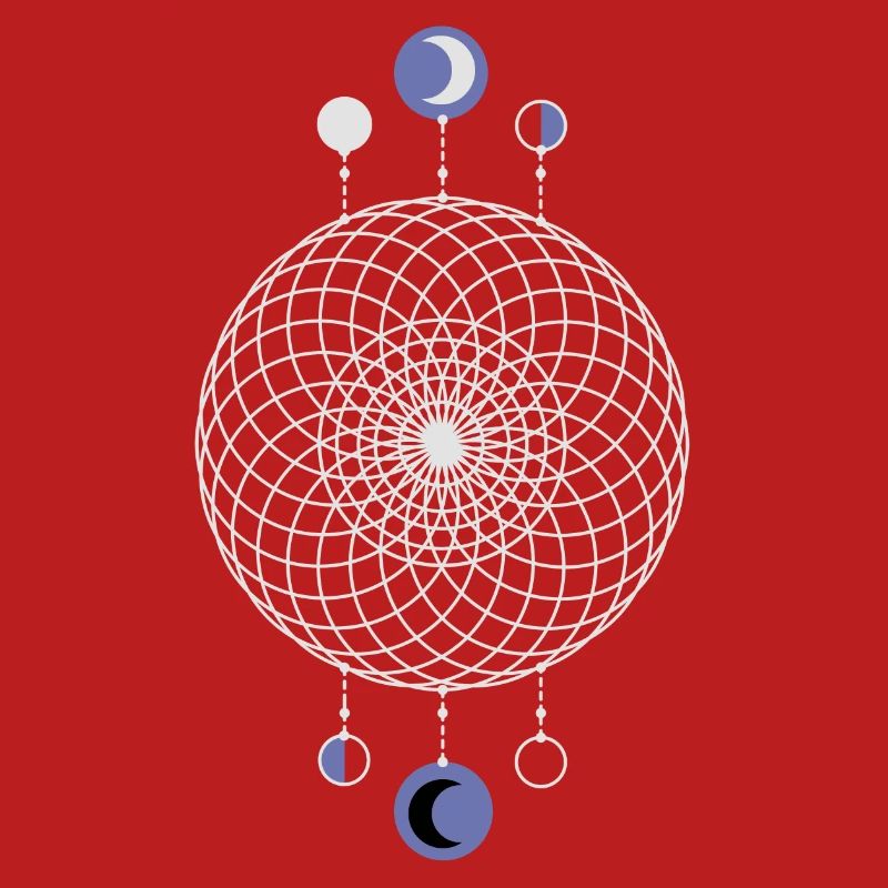 Geometric Pattern Moon Phases
