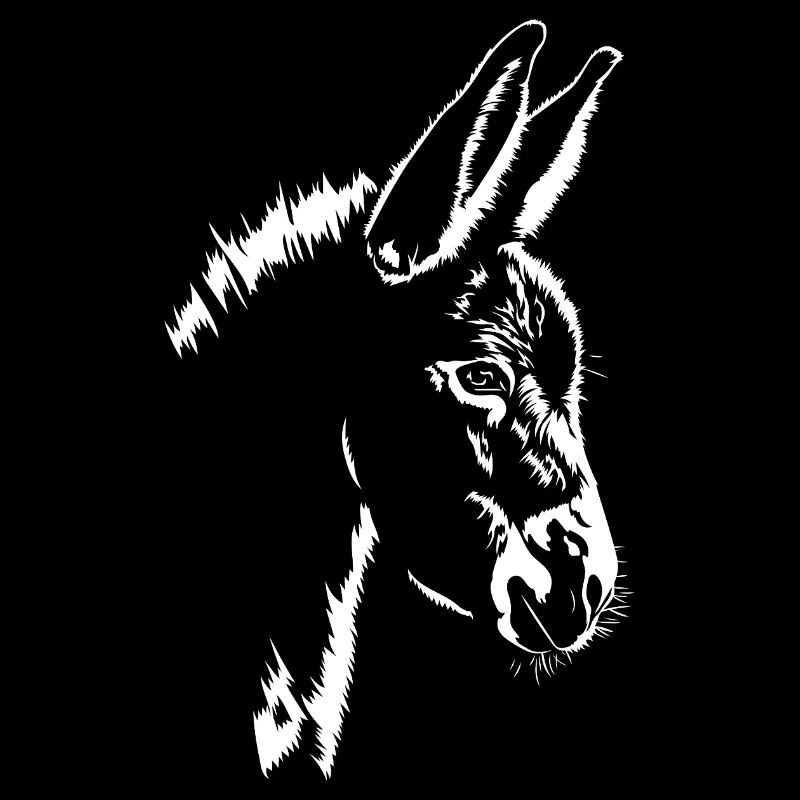 Donkey Silhouette Portrait Farm Wilsigns