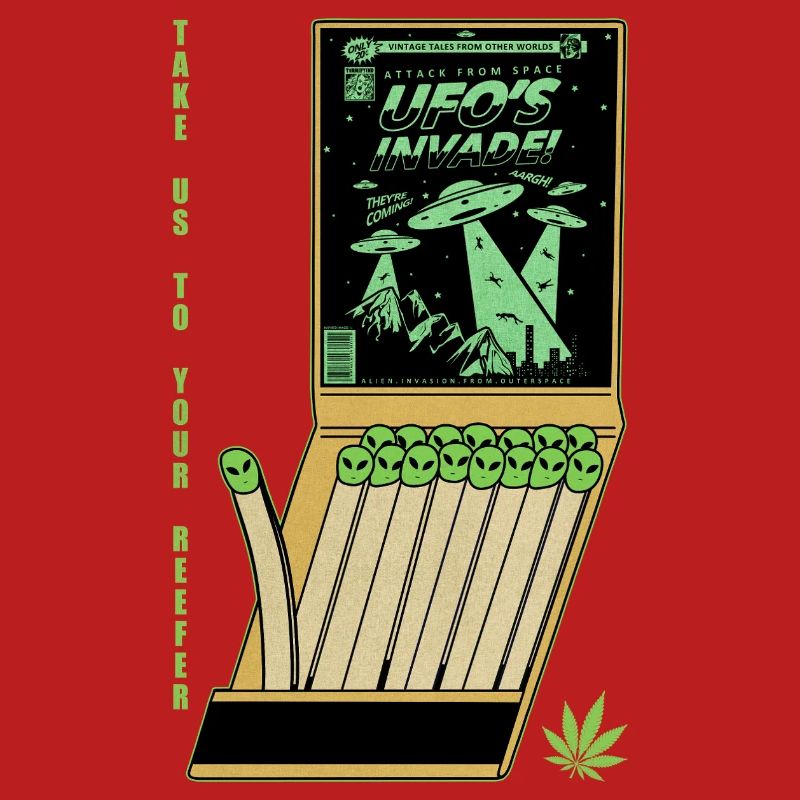 UFO Invasion Vintage Poster Design