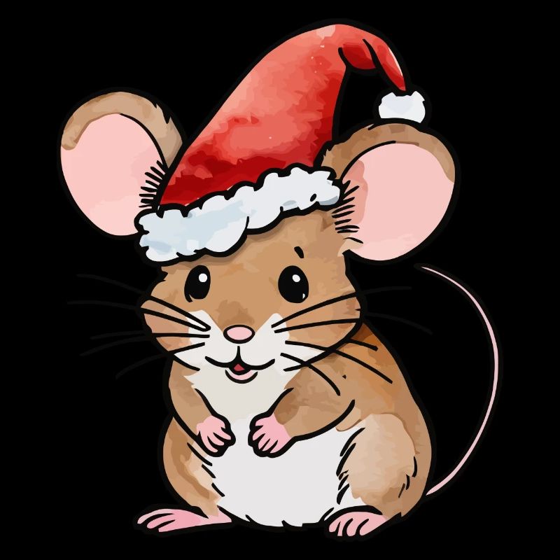 Dessin de Noël Souris