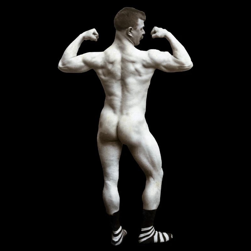 Nackter Mann mit Socken