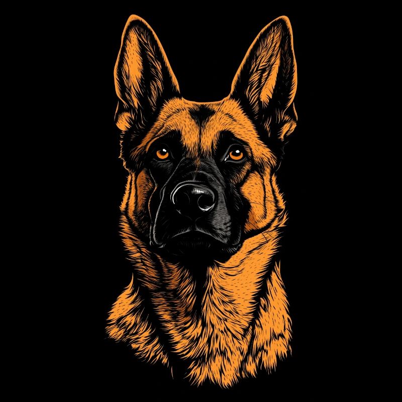 Belgischer Schäferhund Malinois Portrait Hunde