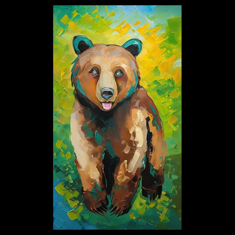 Peinture d’ours Bär Gemälde