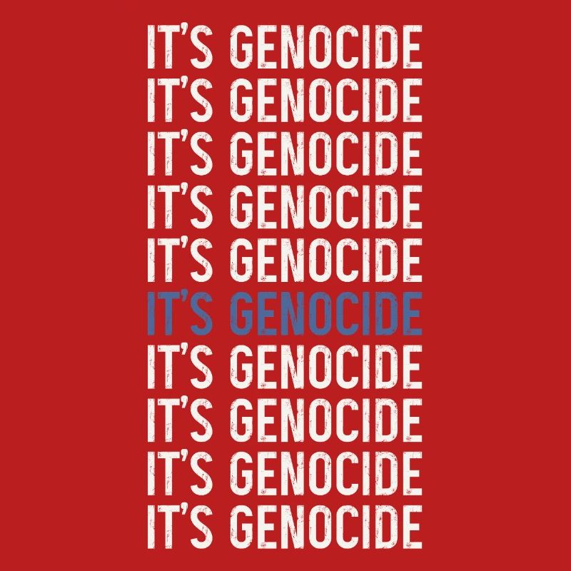 Typographic Phrase Repeated Genocide