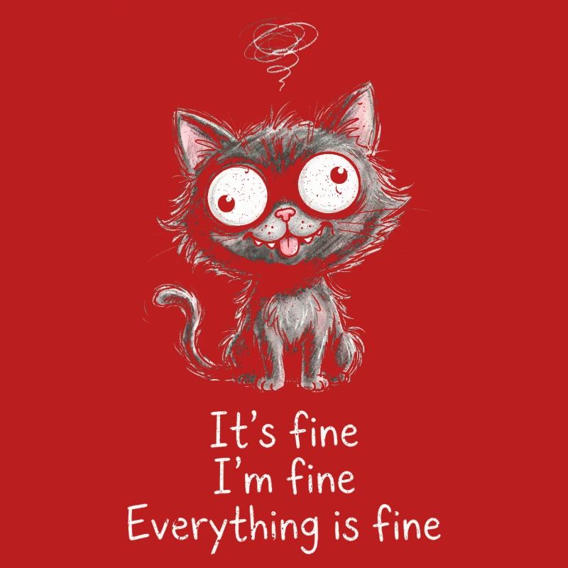 It's Fine I'm Fine Everything is Fine Katzen