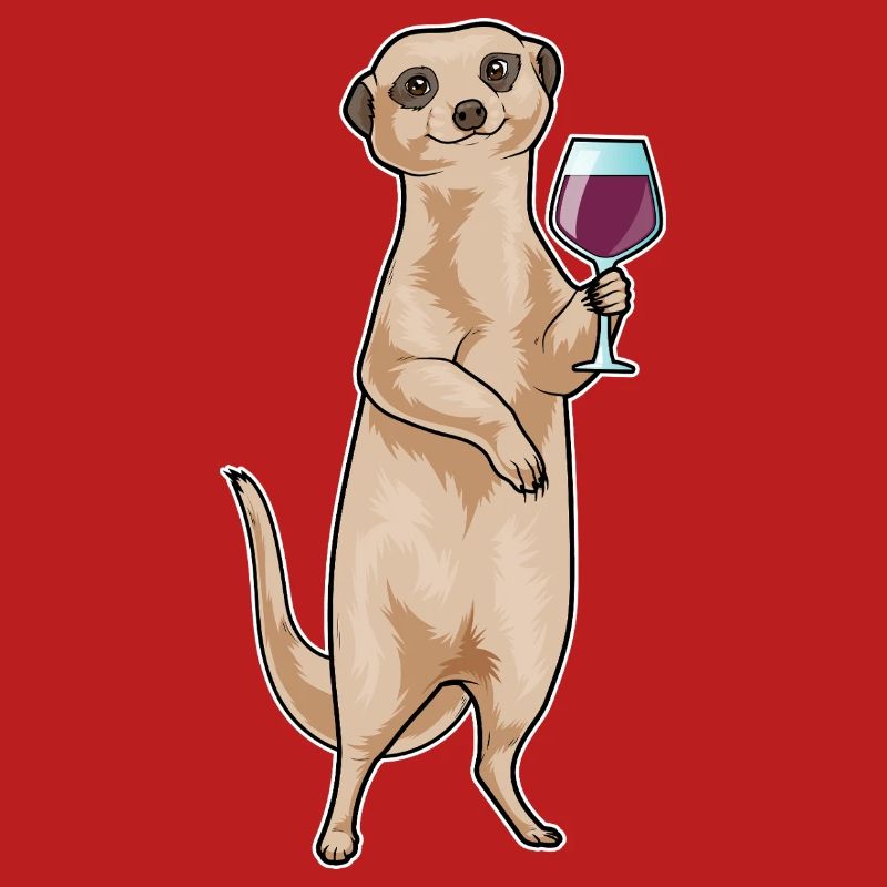 Erdmännchen Rotwein
