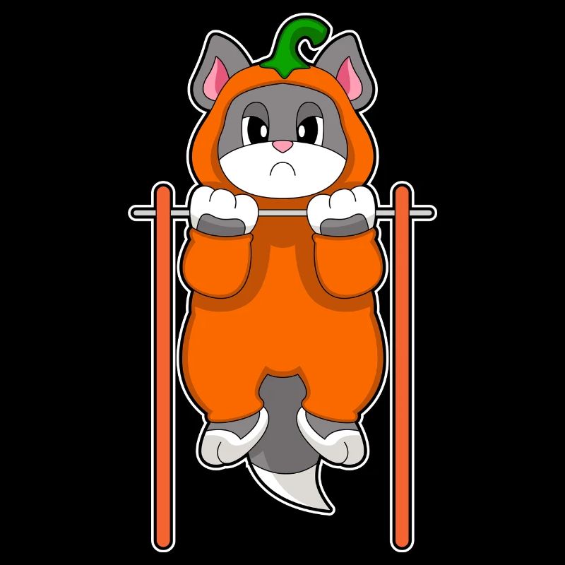 Chat Halloween Musculation
