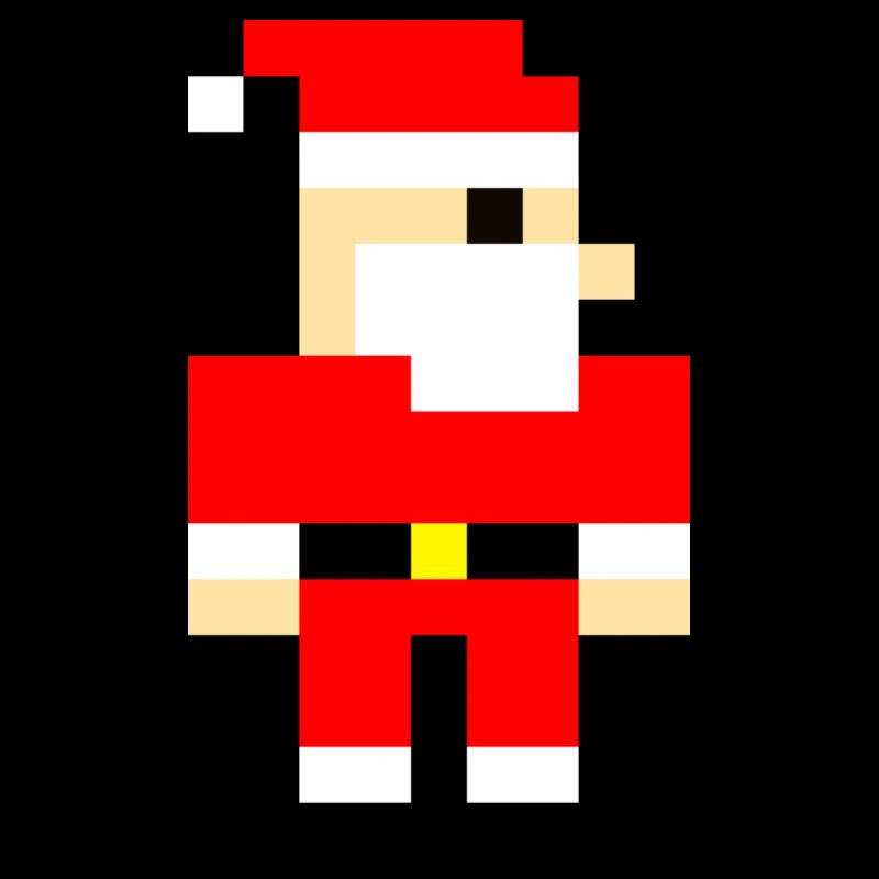 Pixel Santa – Weihnachtsmann im 8-Bit-Stil