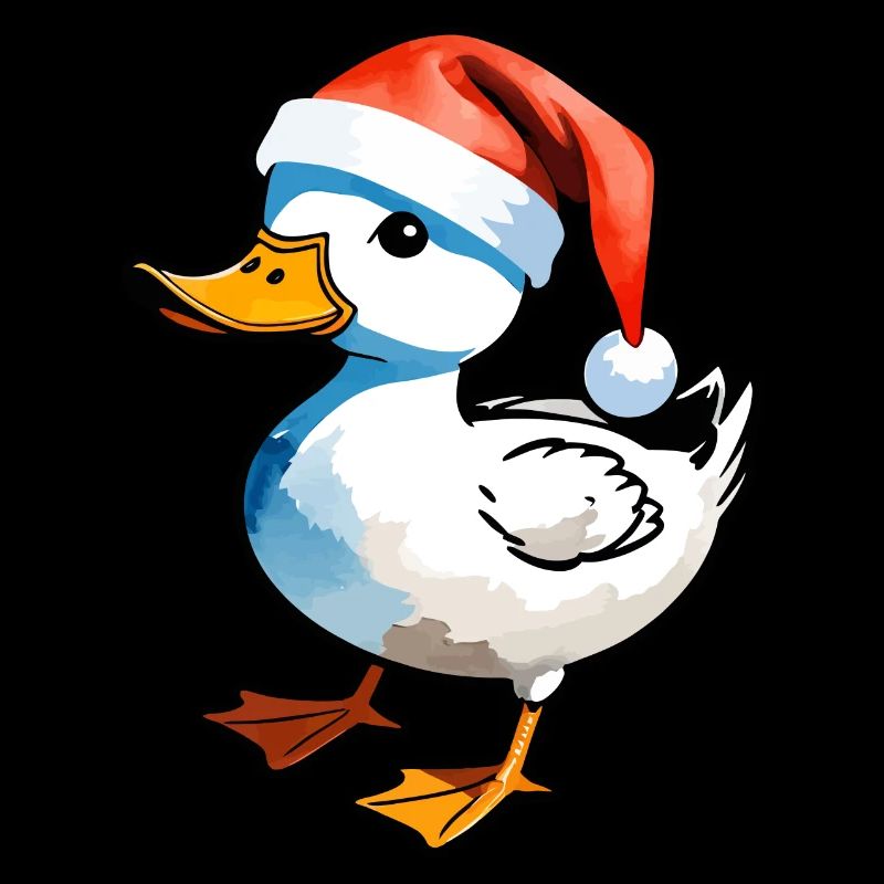 Dessin de Noël de canard