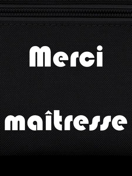 MERCI. MAÎTRESSE. MAÎTRE. MERCI MAÎTRESSE