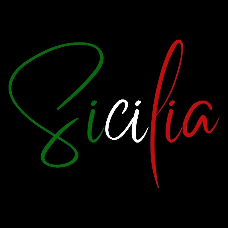 I love Sicily, elegant minimalist design