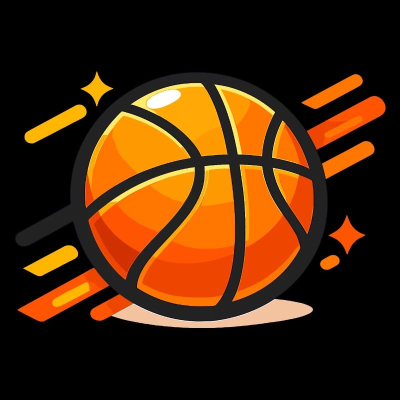 Dynamischer Basketball Neon-Orange