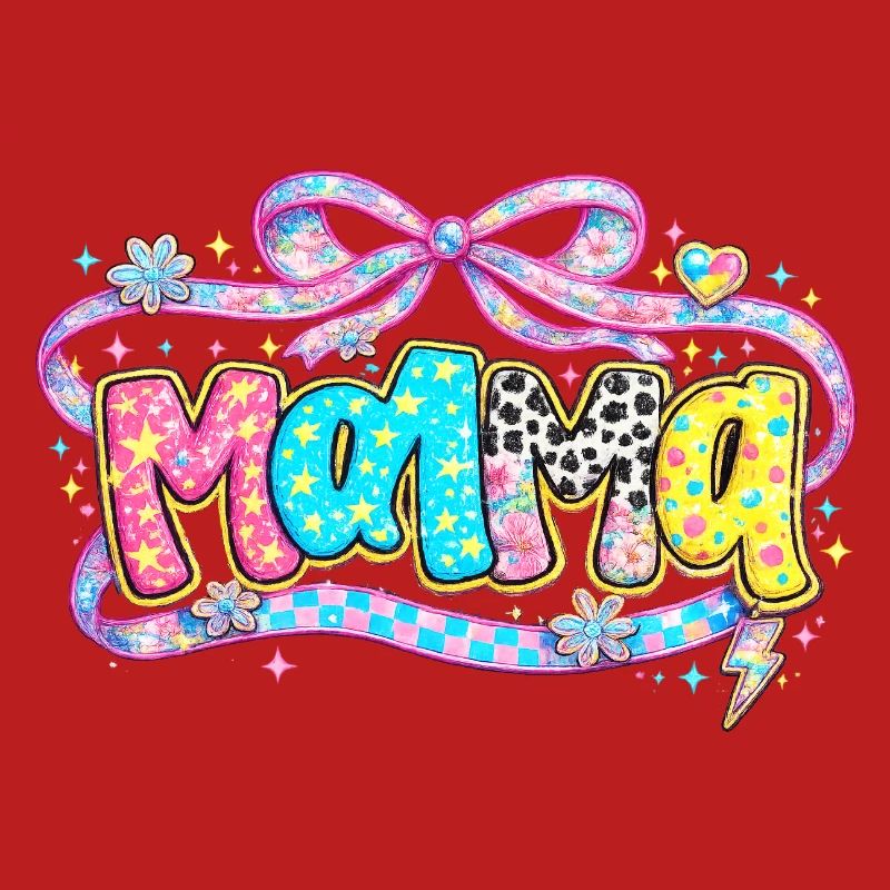 Mama-Geschenk: Retro Mama-Optik und Glitzer