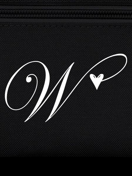 Monogram W Heart Vine