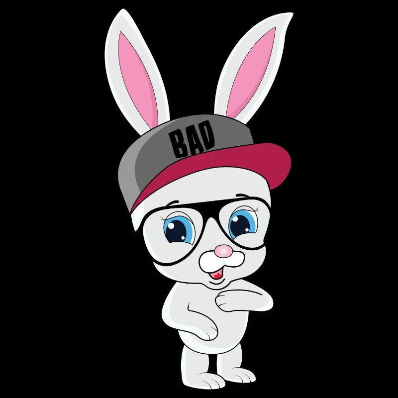 Lapin cool avec capuchon et lunettes