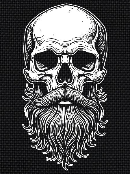 Skull with beard