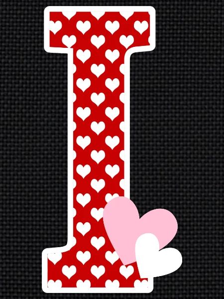 Letter i heart