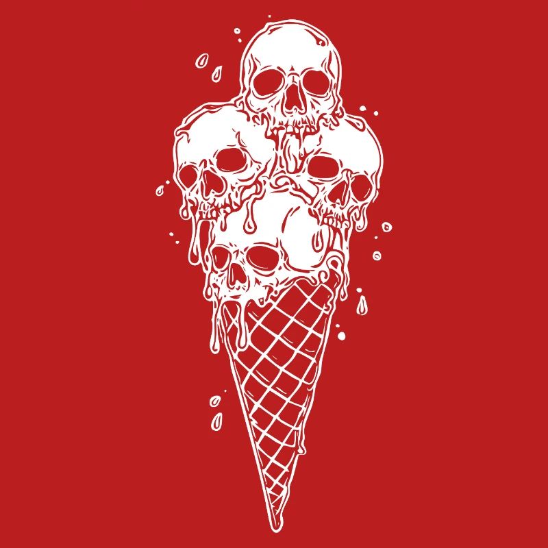 Skelett-Eiscreme Kunst